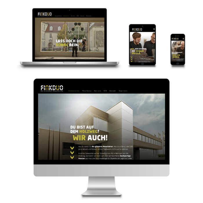 Webdesign-Referenz für Fink Duo GmbH