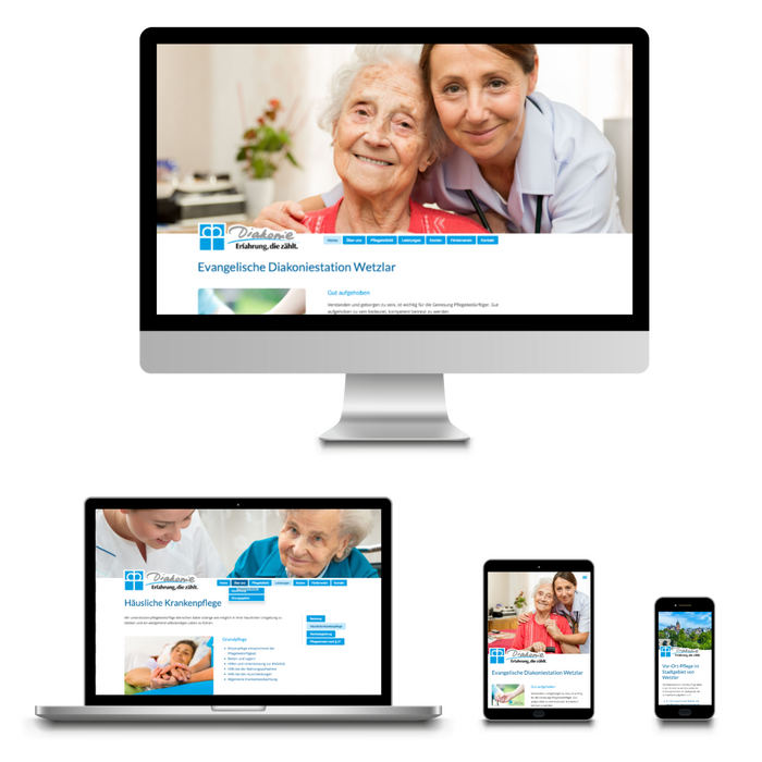 Webdesign-Referenz für die Diakoniestation Wetzlar