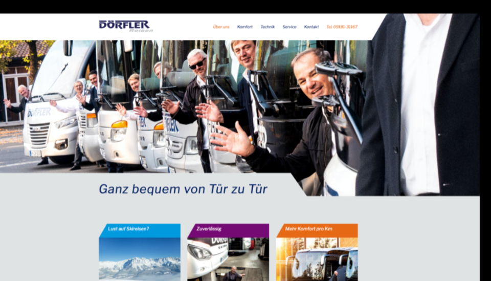 Dörfler Reisen – Website-Referenz