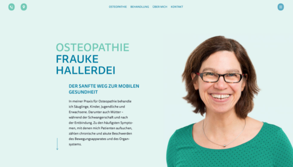 Frauke Hallerdei – Website-Referenz